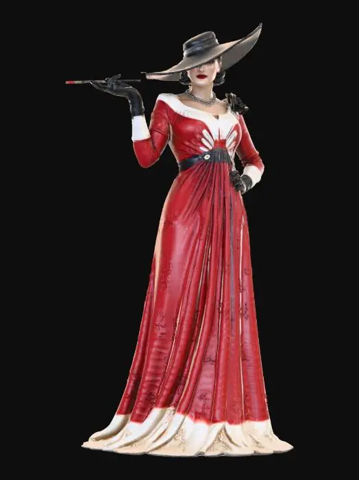 3D model for Alcina Dimitrescu Crimson Elegance , #Christmas2025#