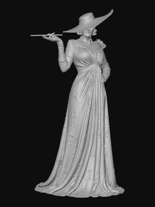 3D model for Alcina Dimitrescu Crimson Elegance , #Christmas2025#