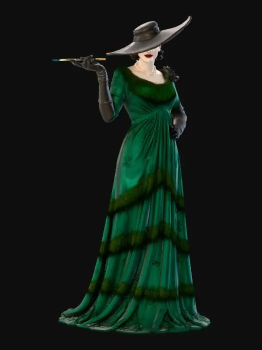 3D model for Alcina Dimitrescu Crimson Elegance , #Christmas2025#