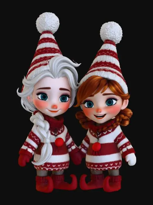 3D model for Frozen Snowy Sisters , #Christmas2025#
