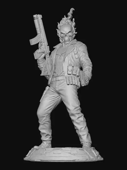 3D model for Ghost Rider Punisher as ONE