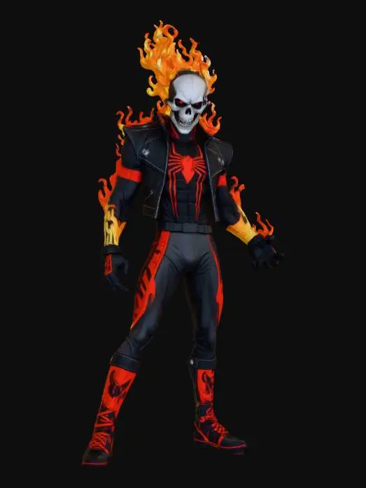 3D model for Spiderman Ghostrider Fusion