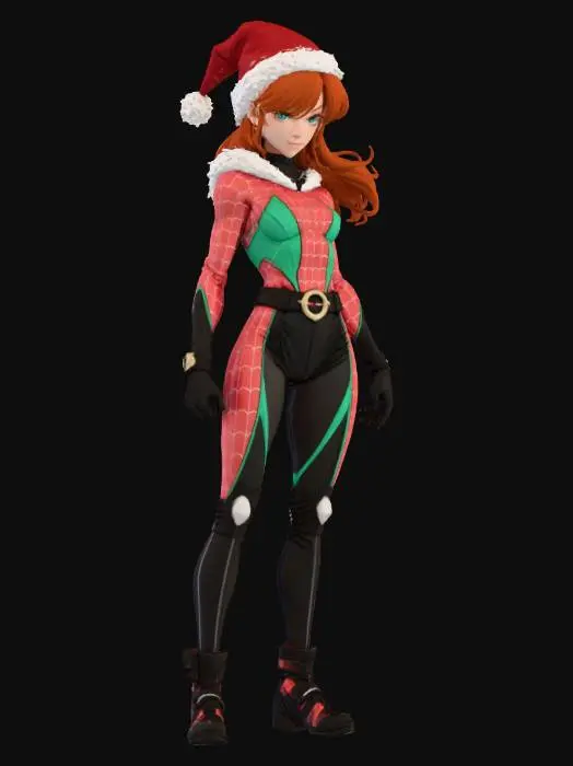 3D model for Mary Jane Spider Santa Heroine, #Christmas2025#