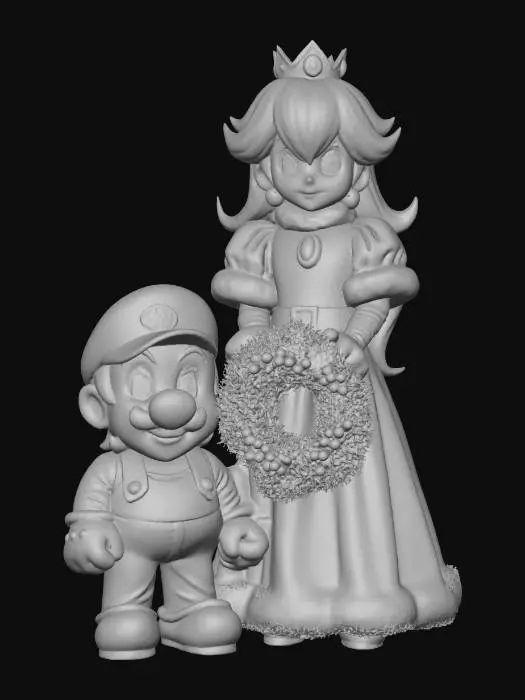 3D model for Holiday Celebration with Mario and Peach, #Christmas2025#