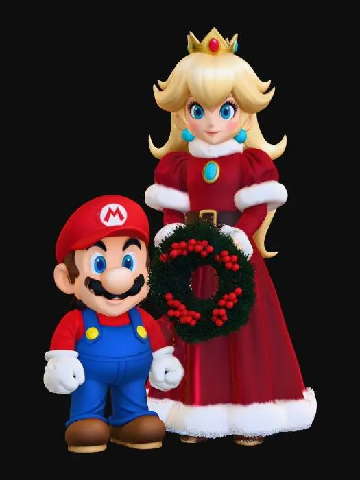 3D model for Holiday Celebration with Mario and Peach, #Christmas2025#