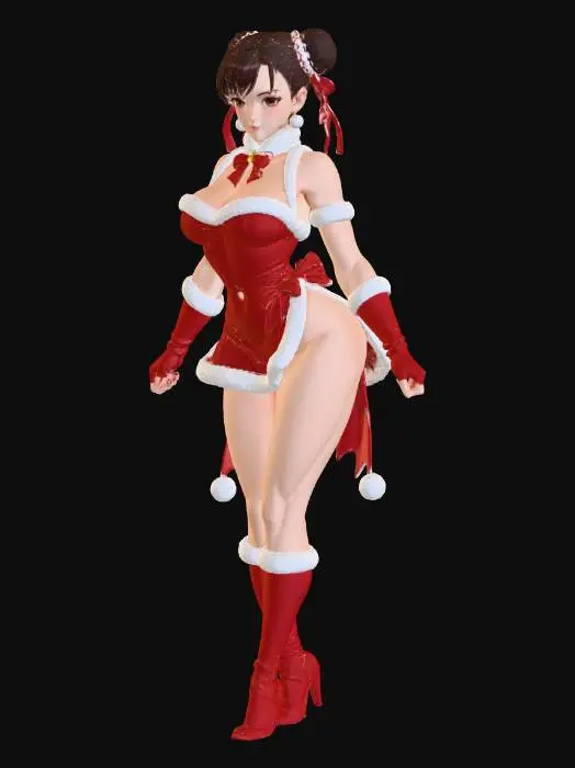 3D model for Chun Li Holiday Elegance, #Christmas2025#
