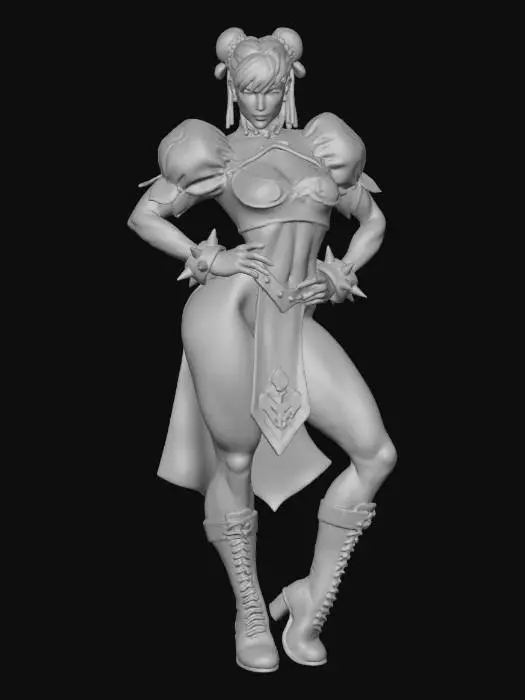 3D model for Martial Arts Warrior Chun Li