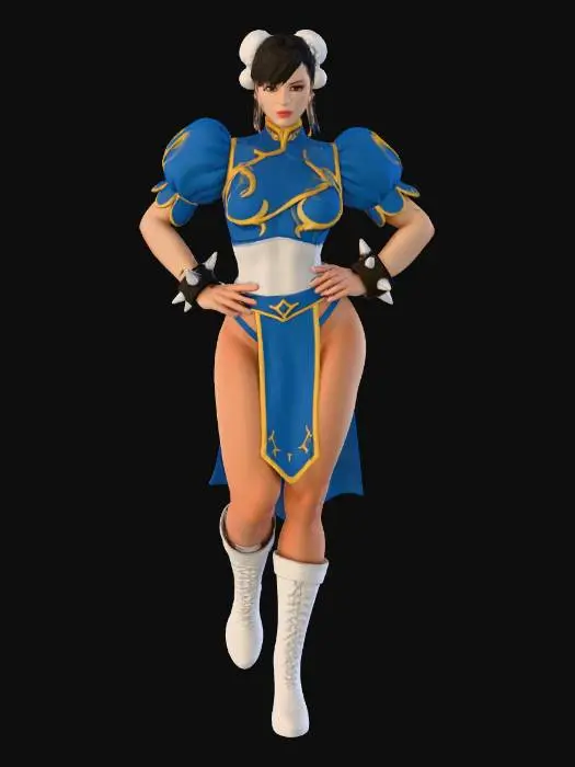 3D model for Martial Artist Chun Li 2
