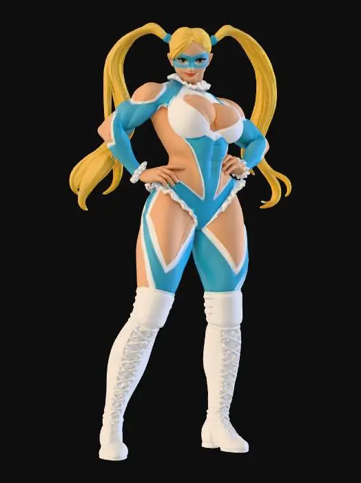 3D model for Rainbow Mika Masked Wrestler