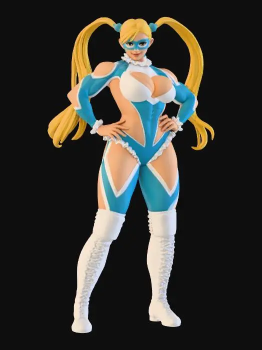 3D model for Rainbow Mika Masked Wrestler