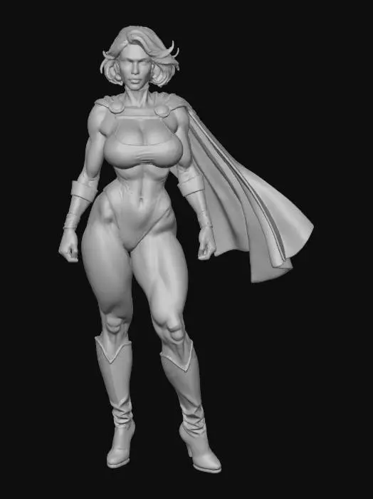3D model for Power Girl Heroic Stance