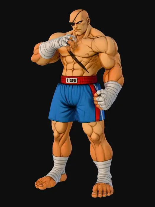 3D model for Muay Thai Fighter