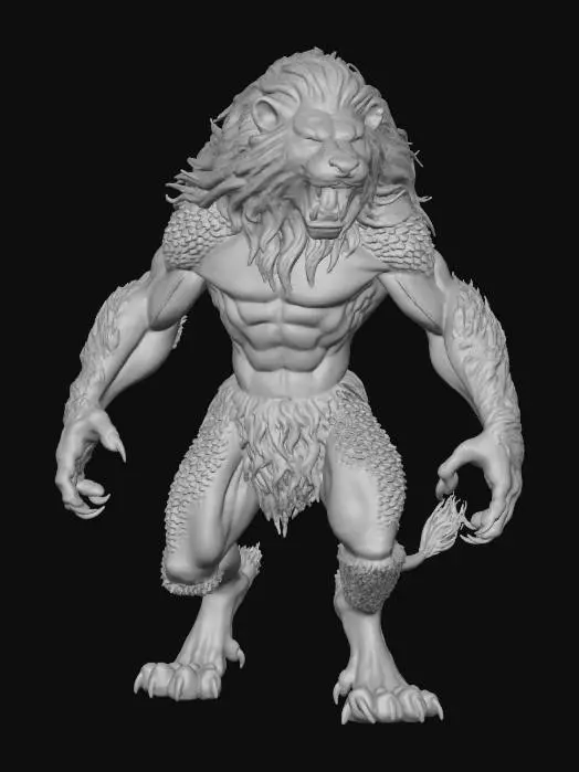 3D model for Roaring Man-Lion