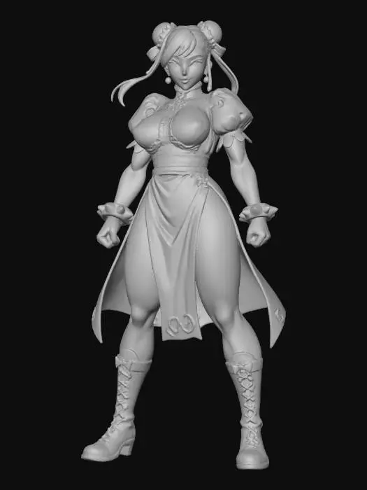 3D model for Female Street Warrior