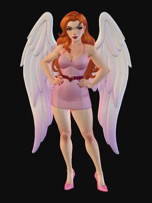 3D model for Hawkgirl in Pink