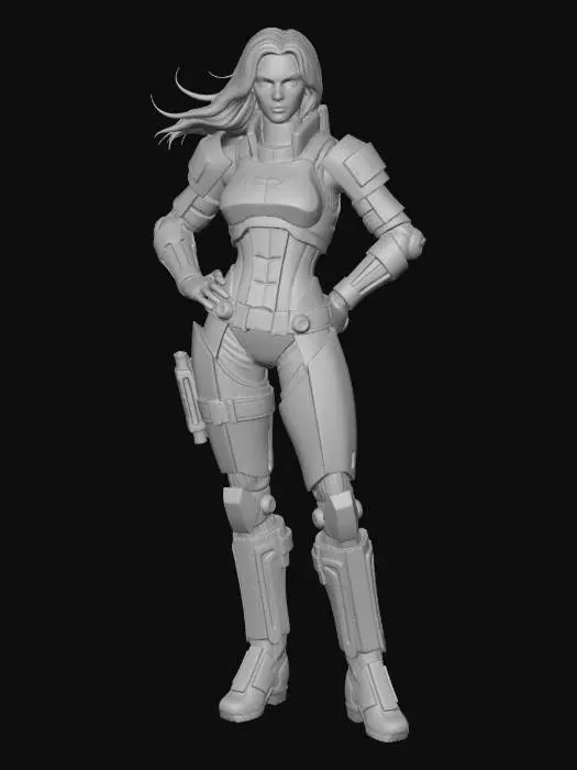 3D model for Commander in Armor