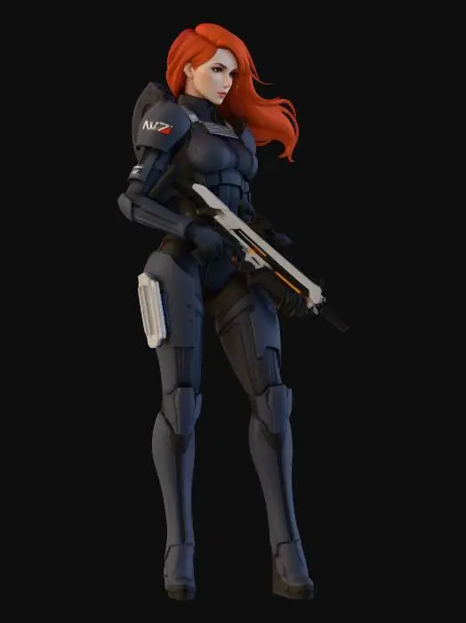 3D model for Commander in Armor
