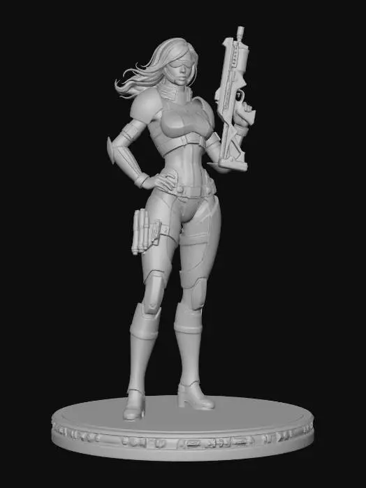 3D model for Space Warrior Heroine