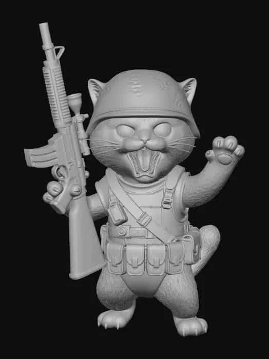 3D model for Battle Catz Whiskers