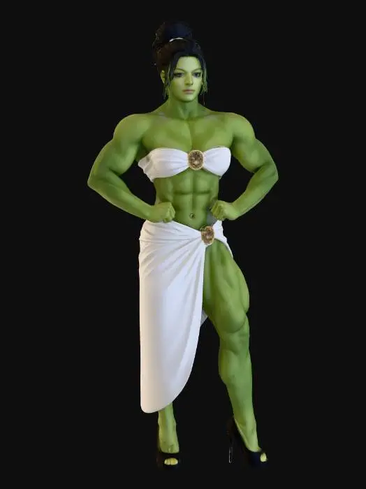 3D model for Strength and Elegance in Green