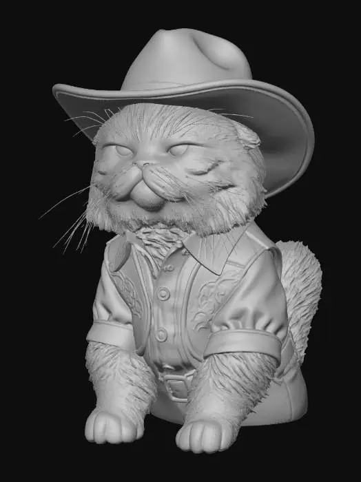 3D model for Cowboy Cat