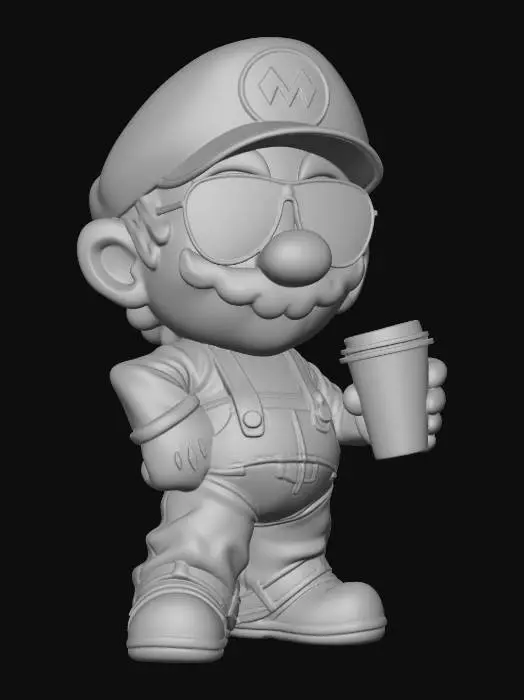 3D model for Caffeinated Plumber Mario
