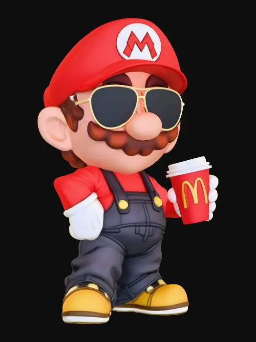 3D model for Caffeinated Plumber Mario