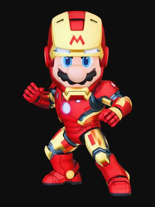 3D model for Super Iron Mario