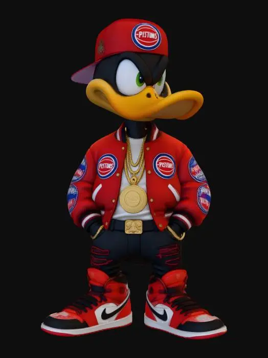 3D model for Detroit Pistons Quack Swagger