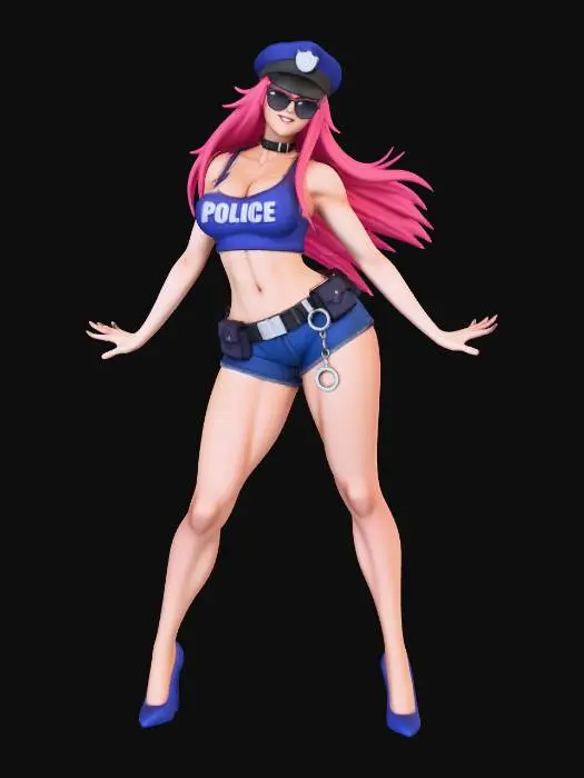 3D model for Vibrant Policewoman Persona