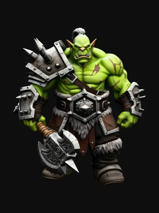 3D model for WOW Rampaging Orc Warrior