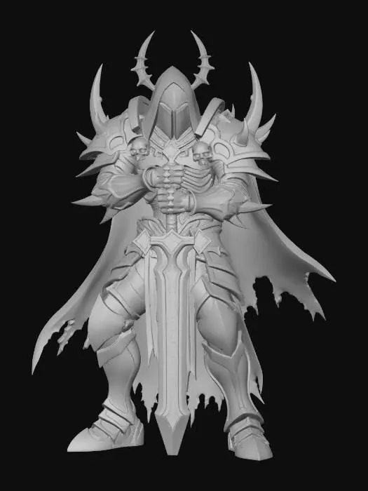 3D model for WOW Dark Death Knight Warlord