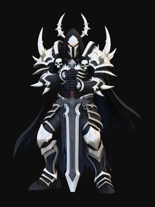 3D model for WOW Dark Death Knight Warlord