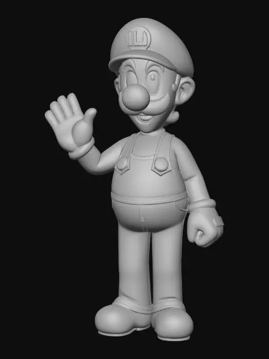 3D model for Luigi Waves Hello
