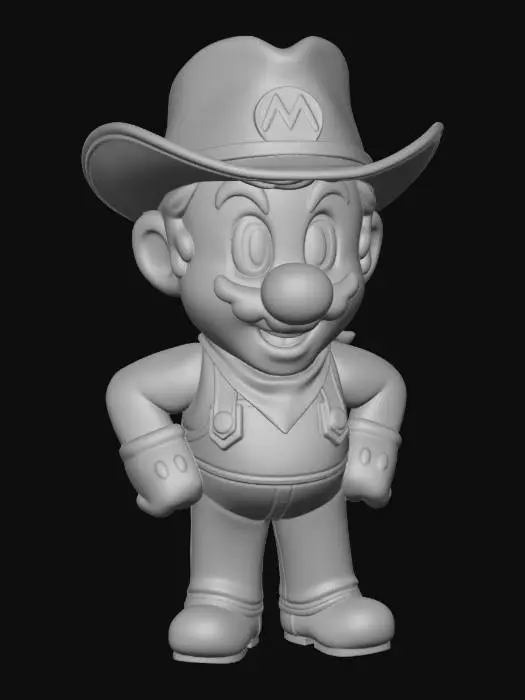 3D model for Cowboy Plumber Mario