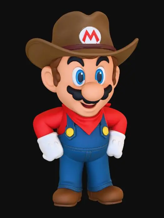 3D model for Cowboy Plumber Mario