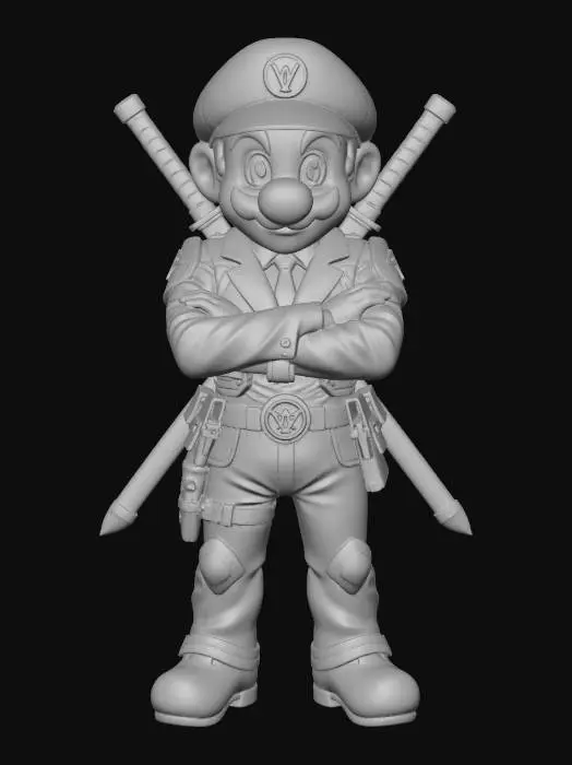 3D model for Golden Warrior Mario