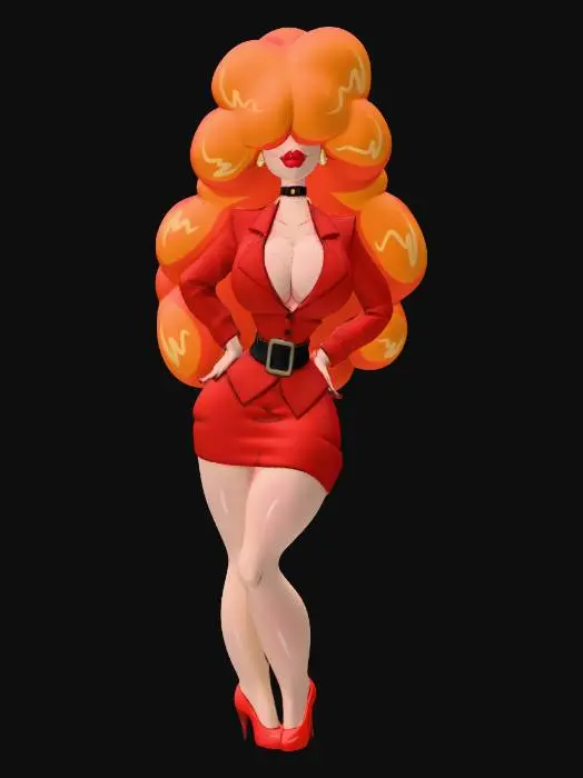 3D model for Glamorous_Red_0206200941