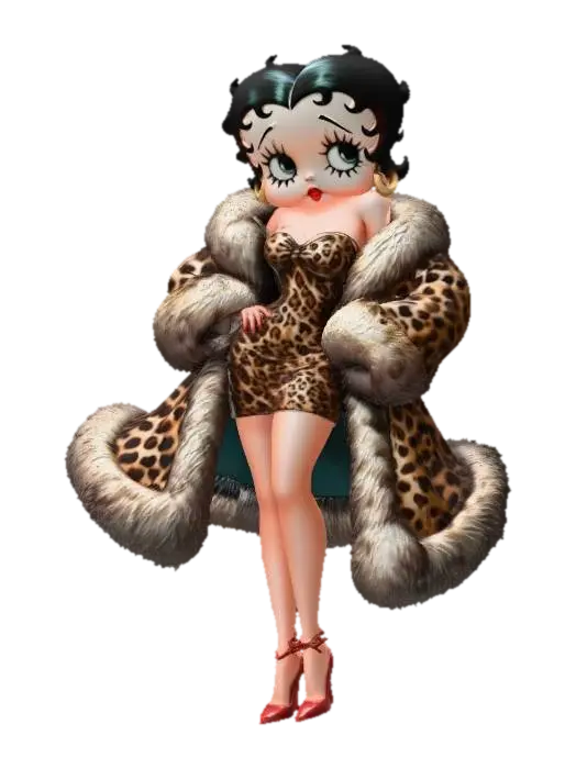 Glamorous Cartoon Diva - Lady 3D model, vytvořený pomocí AI