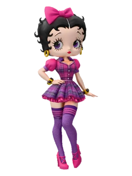 Purple Plaid Glam Doll 的 AI 生成 3D 模型