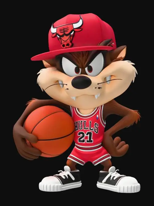 3D model for Bulls Taz on the Court