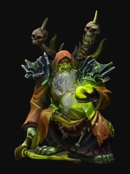 3D model for Guldan Orc Wizard