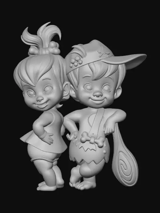 3D model for Pebbles and Bamm-Bamm