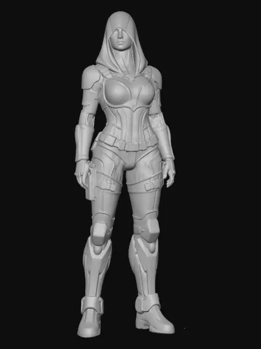 3D model for Crimson Hooded Warrior