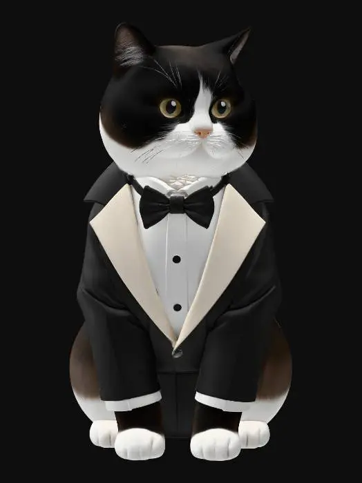3D model for Dapper Cat