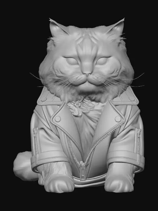 3D model for Leather Jacket Cat