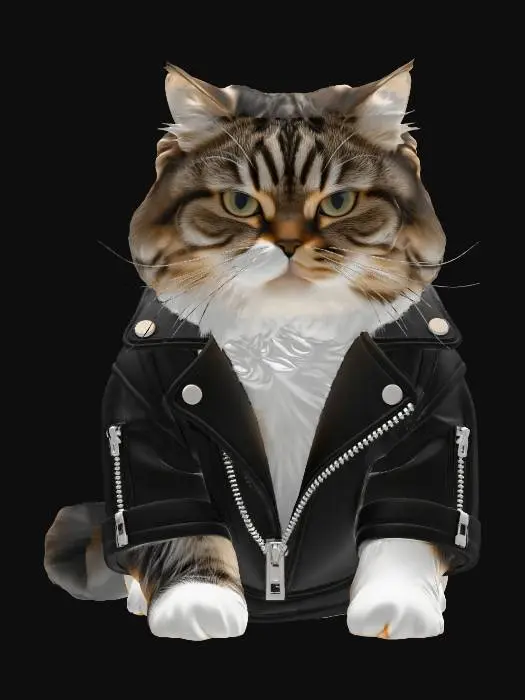 3D model for Leather Jacket Cat