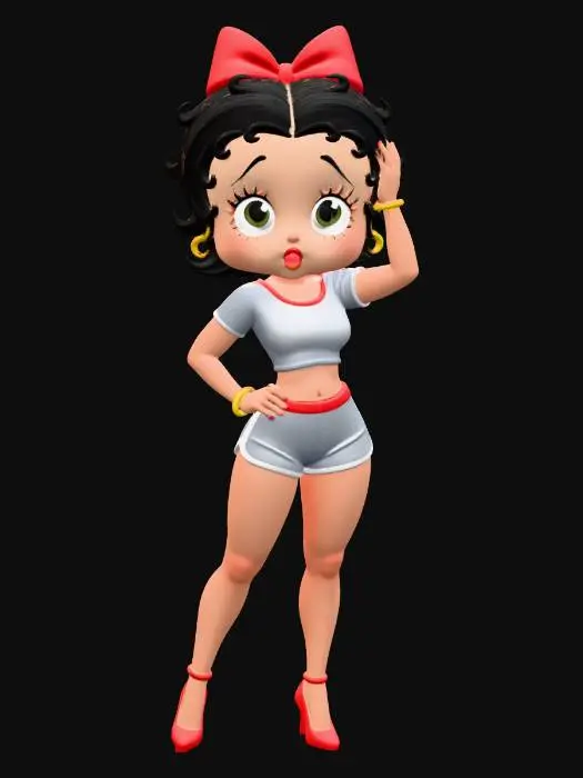 3D model for Sporty Betty Boob Figure