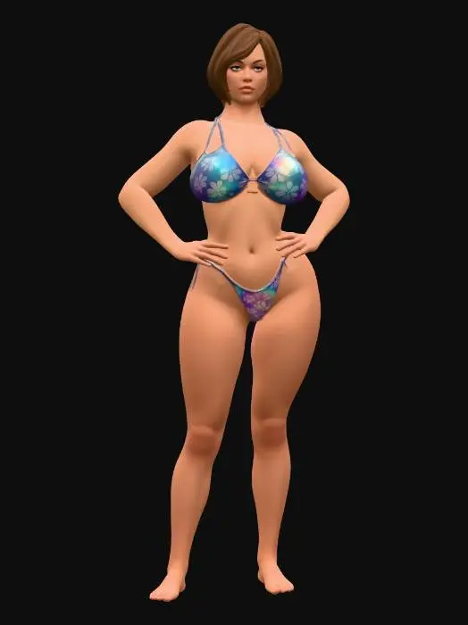 3D model for Tropical Hibiscus Bikini Pose