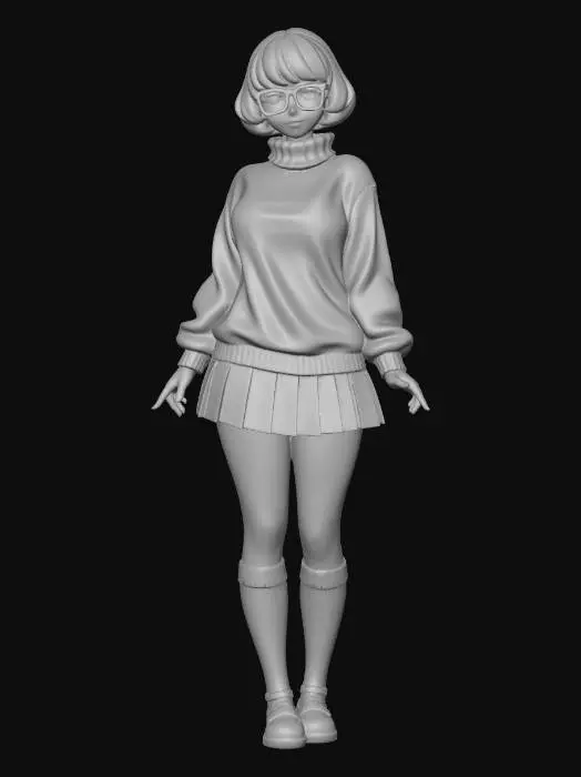 3D model for Velma Orange Autumn Ensemble